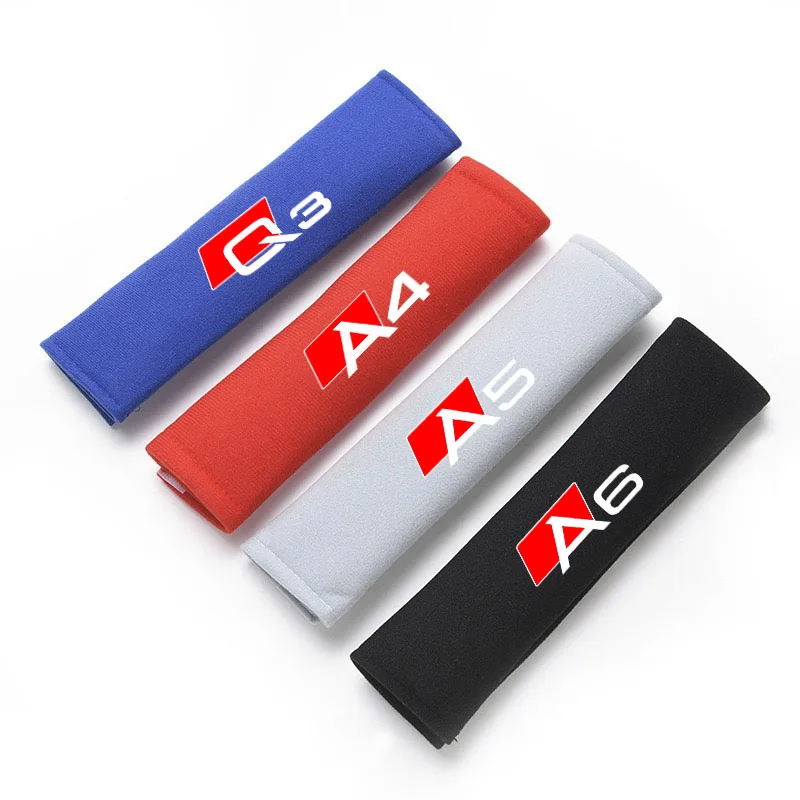 

2pcs Car Safety Belt Cover Adjustable Seat Belt Cover Shoulder Strap Covers for A1 A3 A4 A5 A6 A7 A8 Q3 Q5 Q7 Q8 Auto Accessorie