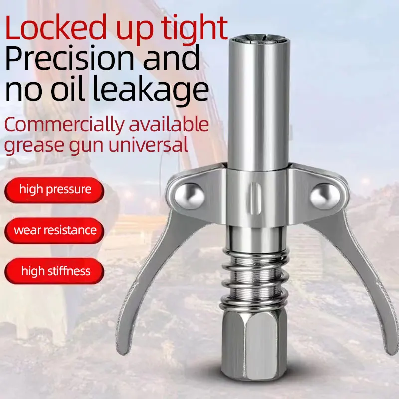 Grease Gun Coupler 10000 PSI NPTI/8 Oil Pump Quick Release Tip Tool Car Syringe Lubricant Tip Nozzle for Repair