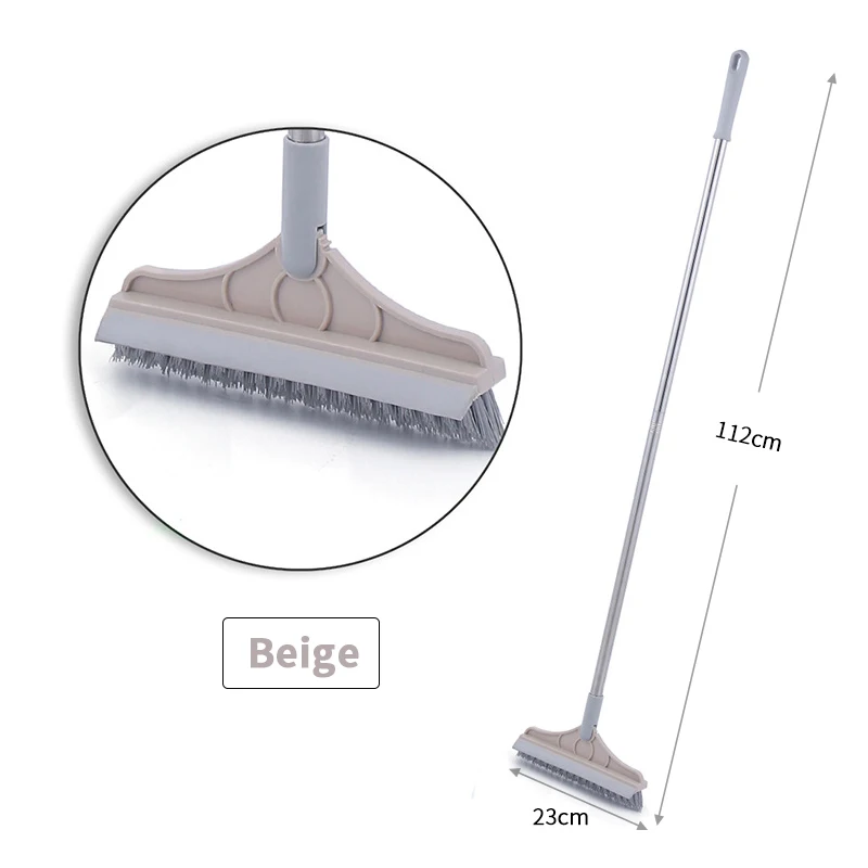 Eyliden Telescopic Broom Rubber Bristles Carpet Brush Floor Carpet Sweeper  Edge with 53 inch Adjustable Long Handle for Tile - AliExpress