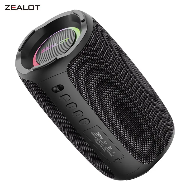 Zealot-ポータブルBluetoothスピーカー,デュアルパワー