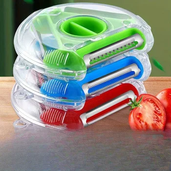 3-in-1 Peeler Kitchen Multifunctional Fruit and Vegetable Shredder Peeler Potato Shredder Cutter Vegetable Cutter Peeler Grater