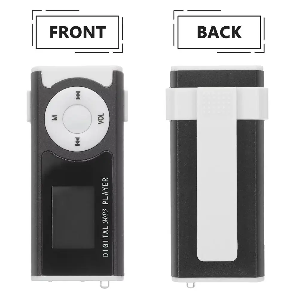 무손실 음질 휴대용 미니 MP3 플레이어 LCD 화면 카드 슬롯 USB MP3 음악 플레이어 메탈 클립 슬림 학생용 워크맨