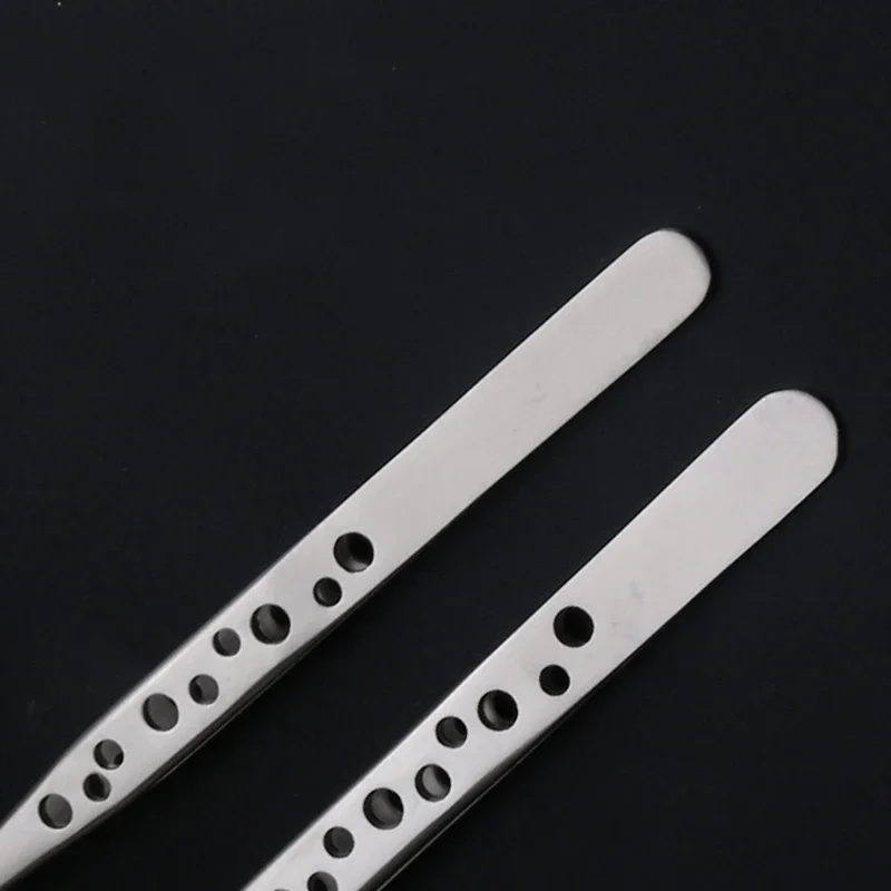 1/2Pc Professional High Precision Stainless Steel Tweezers Curved Straight Tip Tweezer for Eyelash Extensions Eyebrow Tweezers 4