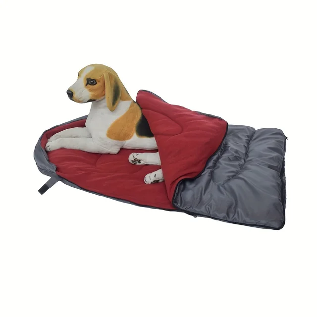 Fleece Camping Dog Bed Zippered Winter Waterproof Outdoor Pet Sleeping Bag - Padded and Comfortable for Pets Fleece Camping Dog Bed Zippered Winter Waterproof Outdoor Pet Sleeping Bag - Padded and Comfortable for Pets