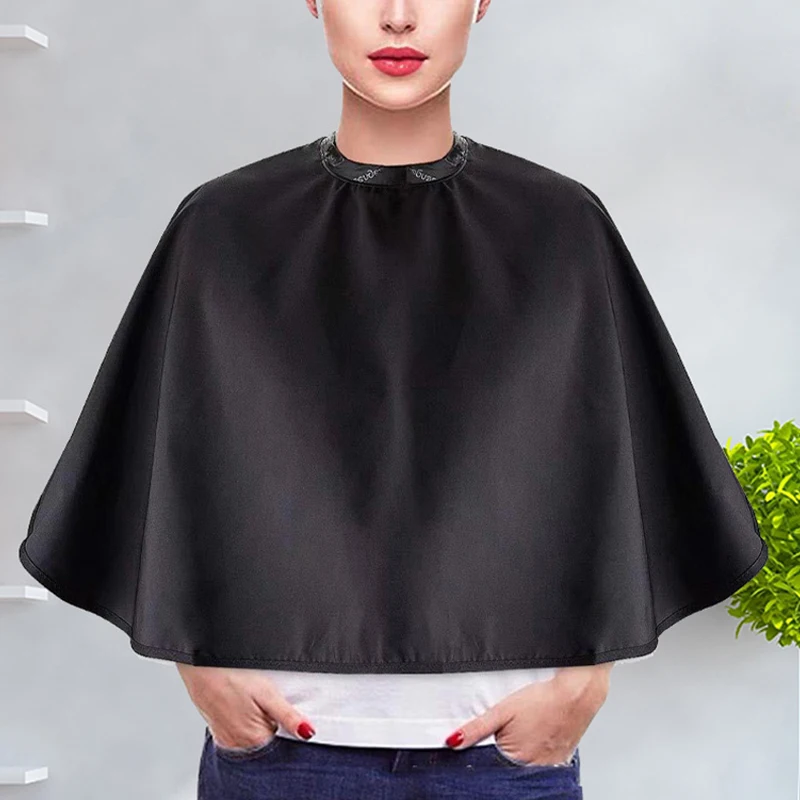Hair Cutting Cape Hairdressing Salon Barber Short Square Black Waterproof Hair Cutting Cape Cloth Wrap Hairdressing Cape