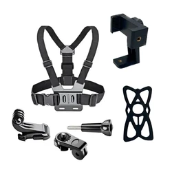Universal Chest Strap Phone and Camera Mount - Hands-Free Belt Harness Holder - Type-B