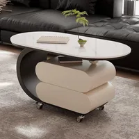 Simple Transform Coffee Table – Antique Modern Nordic Minimalist Wood Couchtisch with Clear, Elegant Design - Image 4