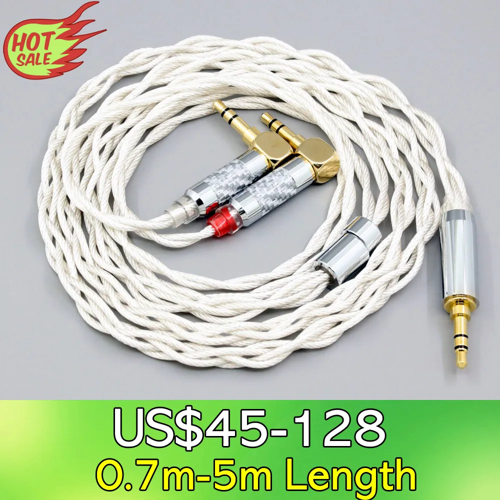 

LN008146 Graphene 7N OCC Silver Plated Type2 Earphone Cable For Verum 1 One Headphone Headset Dual L Shape 3.5mm Pin