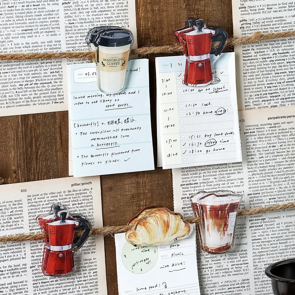 Latte Coffee Photo Clip Holder Chip Bag Binder Sealing Clips for Paper Food Packages Home Use