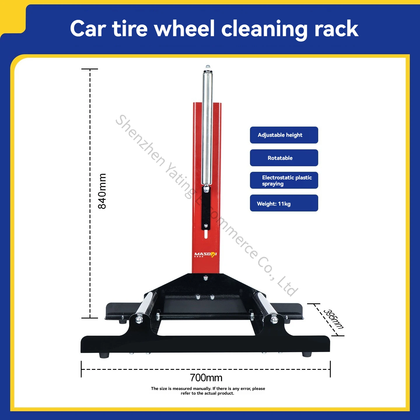 Wheel Cleaning Rack, Stainless Steel Car Beauty Special Drum, Rotating Wheel Cle