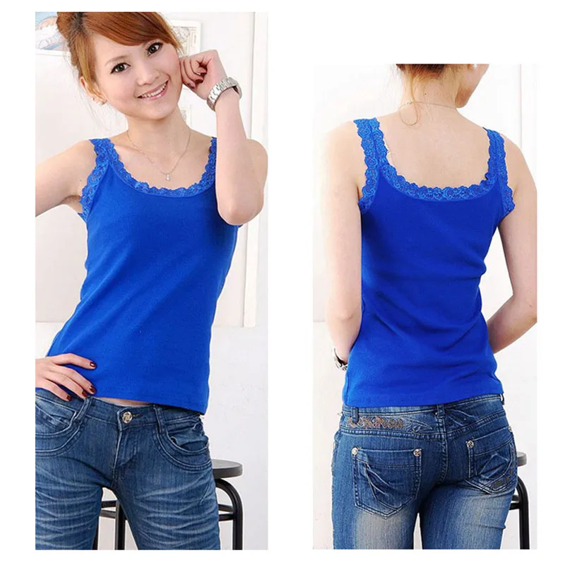 

Black Tops Summer Sleeveless Women Tank Top With Lace Top Red Inside Wear Lace Camisoles Loose Underwear Womens Clothing Vest
