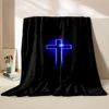 HD Holy Bible Cross Pray Soft Flannel Blanket for Bed Bedroom Sofa Picnic, Warm Throw Blanket for Cover Outdoor Leisure Nap Gift 2