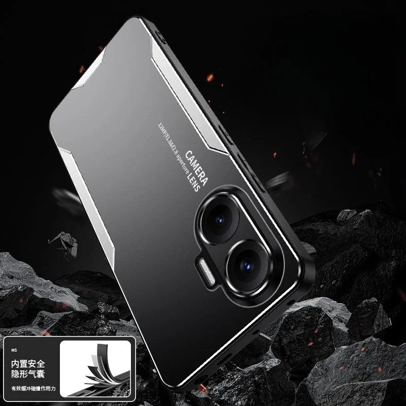 Rugged Aluminum Alloy Armor Case with Ice-like Feel and Shockproof Protection