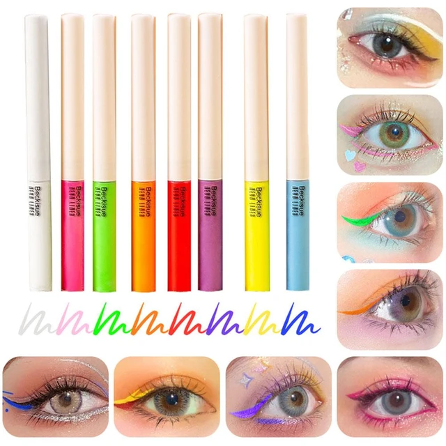 Eyes Makeup Fluorescent Ultra-fine Liquid Eyeliner Neon Eye Liner Beauty 8  Color