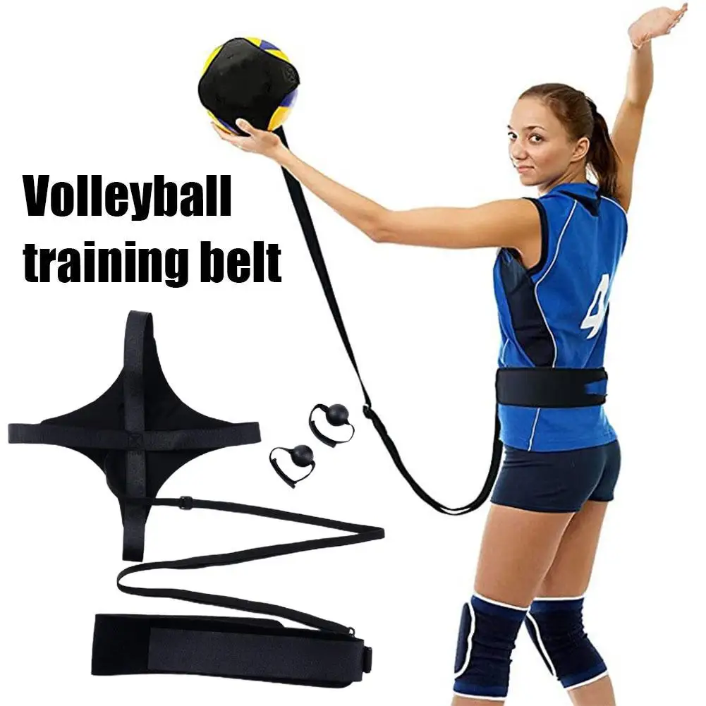 

Volleyball Training Equipment Aid Practice Trainer with Adjustable Belt for Serving Setting Spiking Training Returns Ball V1O3