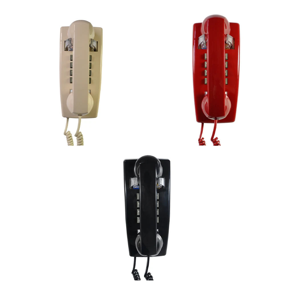 

Vintage Wall Mounted Metal Bell Corded Phone Hotel Retro Telephone