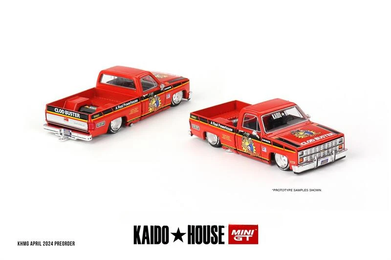 ** Pre-Ordina ** Kaido House X Mini Gt 1:64 Silverado Tamiya "Clod Buster" Diecast Model Car