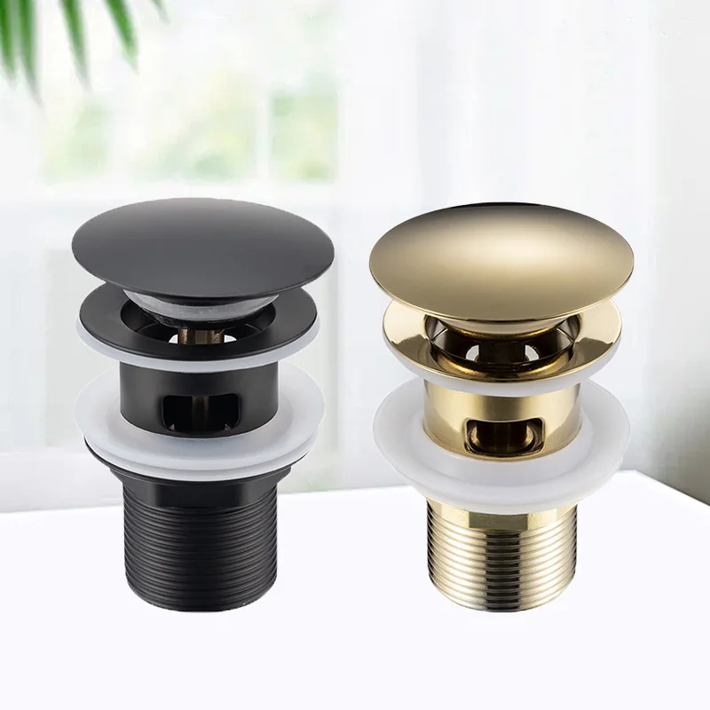 Universal Easy-Clean Pop-Up Sink Drain with Anti-Clog Strainer and Overflow