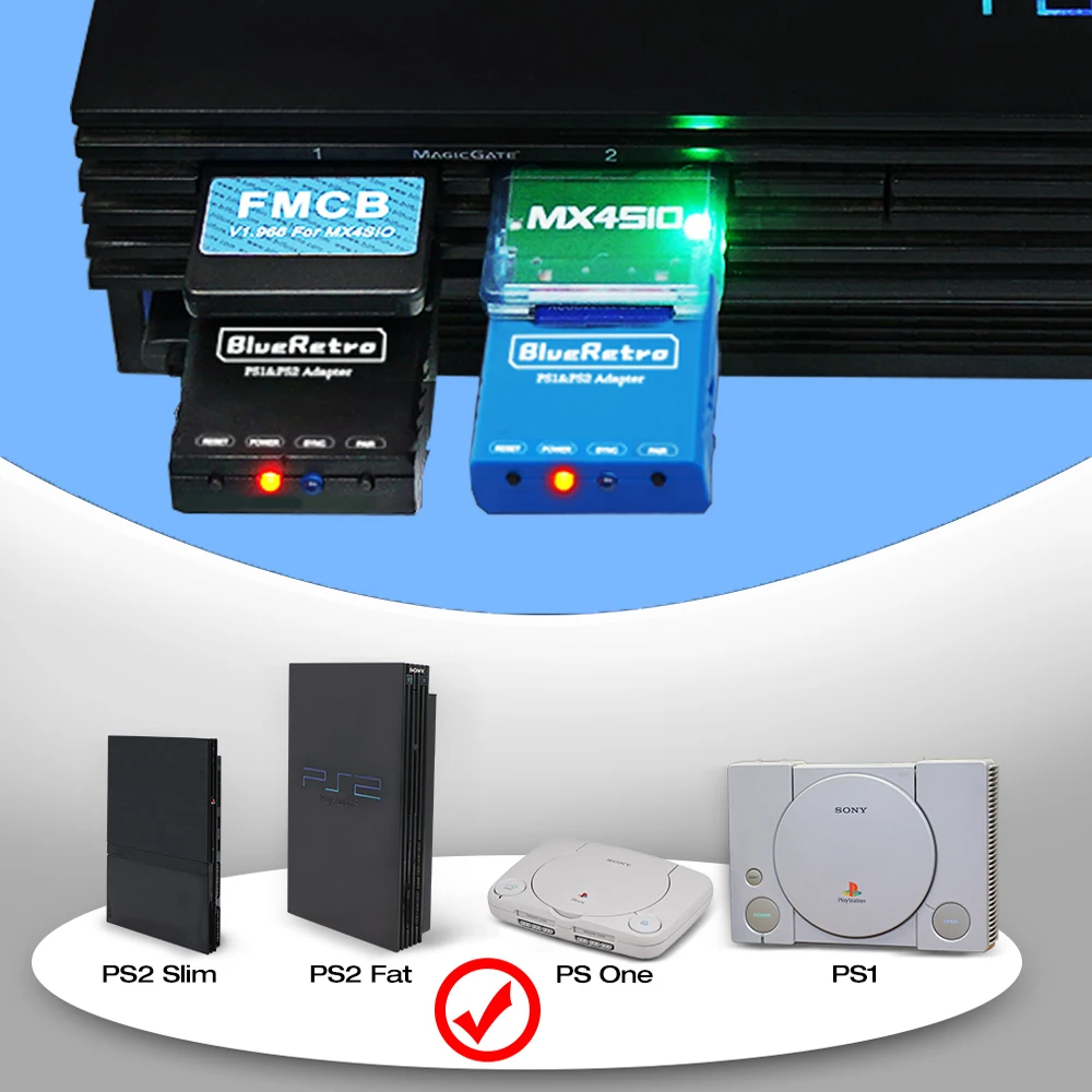 Blueretro Bluetooth Controllers Adapter For Ps2 Ps1 Game Consoles