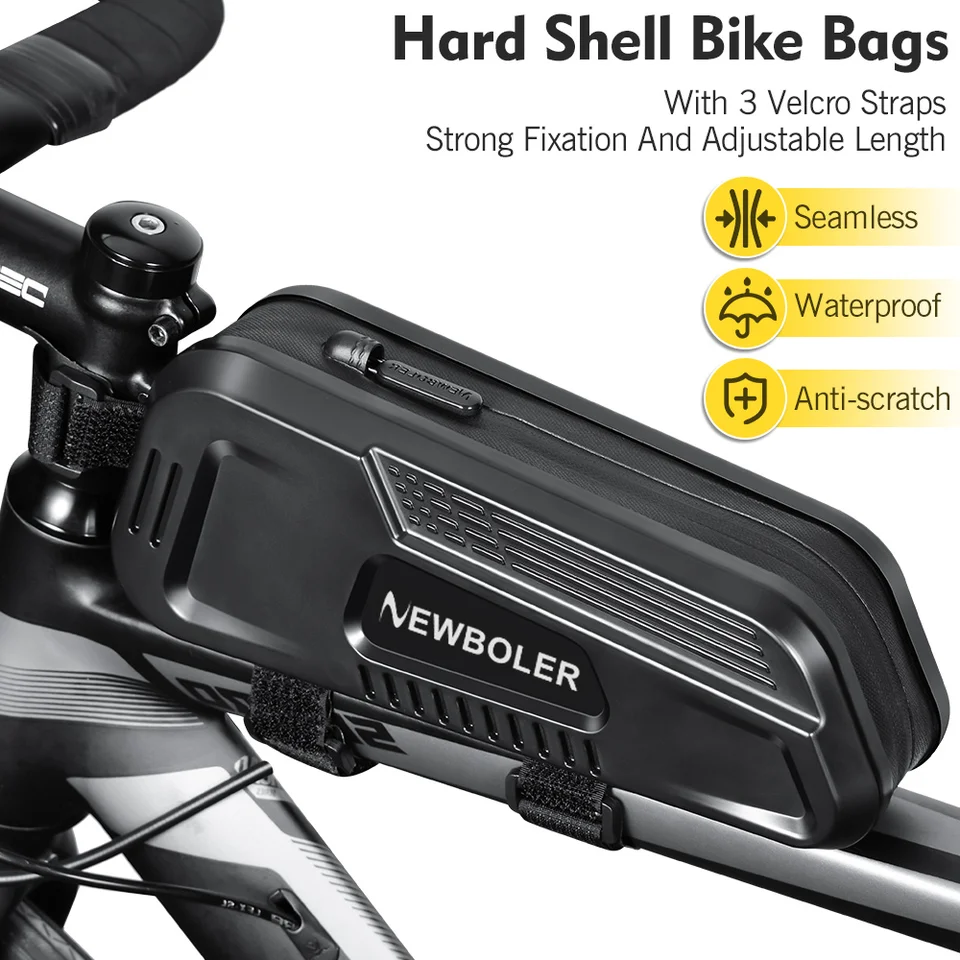 Sacoche De Vélo NEWBOLER – Imperméable, 1.8L, Fixation Tube Avant