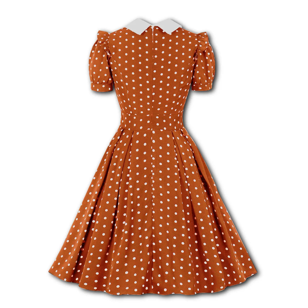 Women's Fashion Sexy Vintage Polka Dot Rock 'n Roll 40 Years Casual Dress