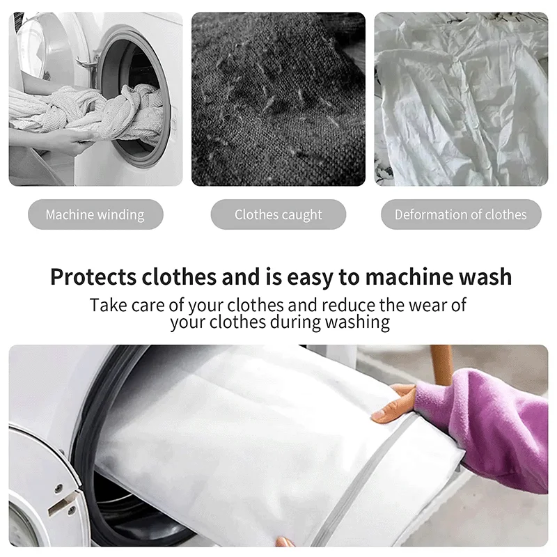 Fine Net Durable Large Laundry Bag Clothing Care Washing Machines Dirty Laundry Basket Bra Socks Underwear Shoe Clothes Organize 3