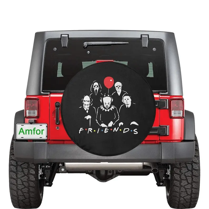 

Horror Scary Halloween Movie Character Friends Spare Tire Cover