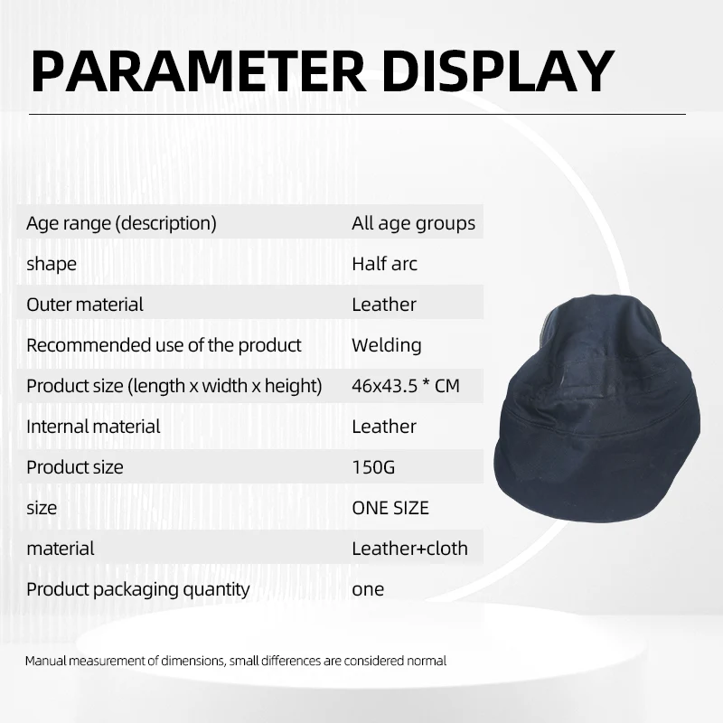 Welding Cap Bib Welding cap bib Easy to install anti-burn anti-backlight interference durable