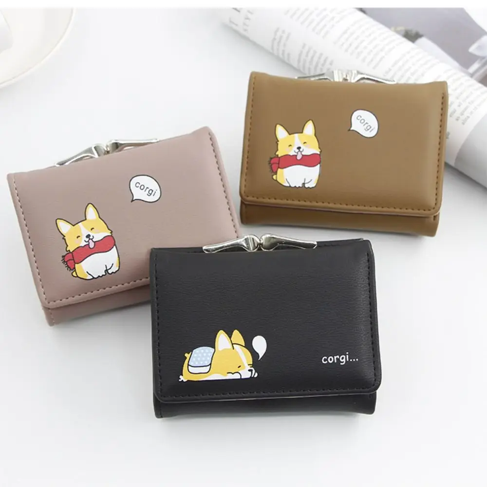 

Multi Card Pockets Multiple Card Slots Credit Card Clip Women Wallet Card Holder Short Coin Purse Cartoon Shiba Inu Wallet