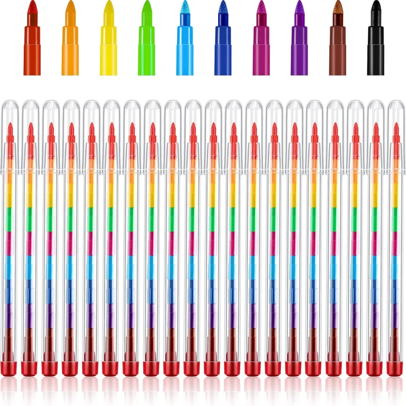 Stackable Colored Pencils 1 Pcs 11 Interchangeable Colors for Painting