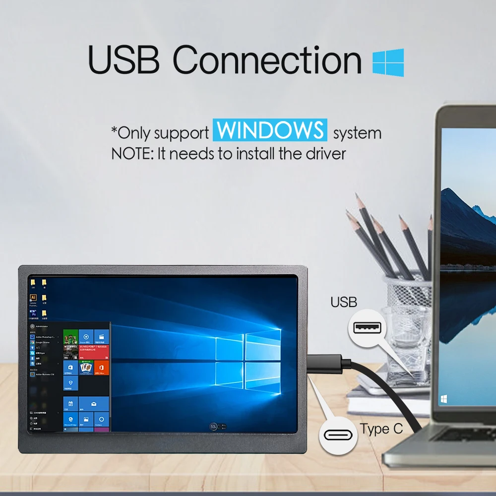 LESOWN  OLED , 1MS  6500:1 IPS 960x544 100% sRGB ޴ ̴ ̵ ũ , USB , ̹ ʿ