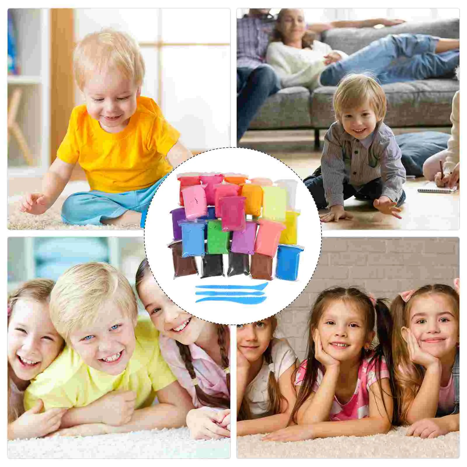 Air Dried Clay Set, Resin Clay, Air Dry Clay, 24 Bags Modeling Clay for Kids