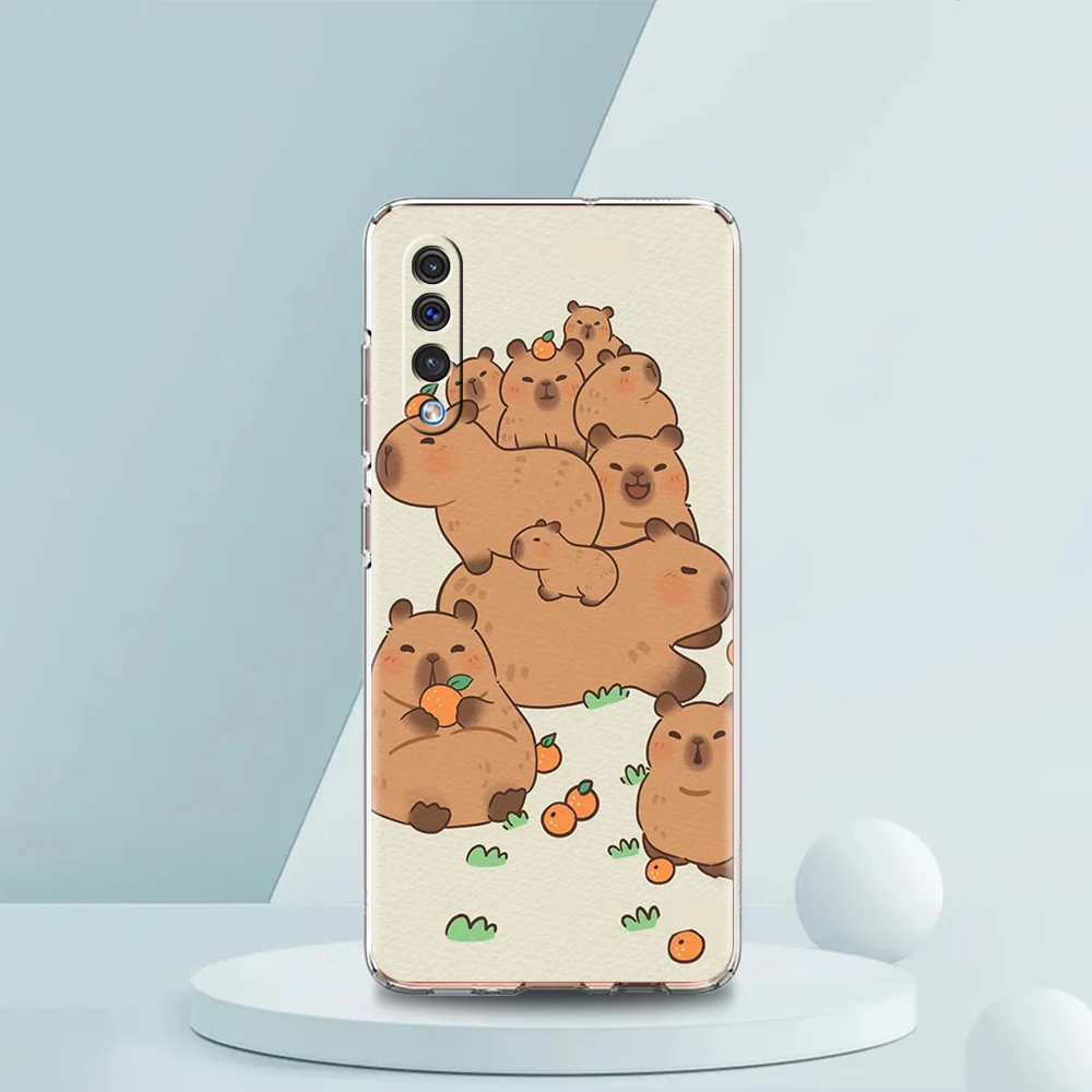 Cartoon Capybara Transparent Silicone Phone Case