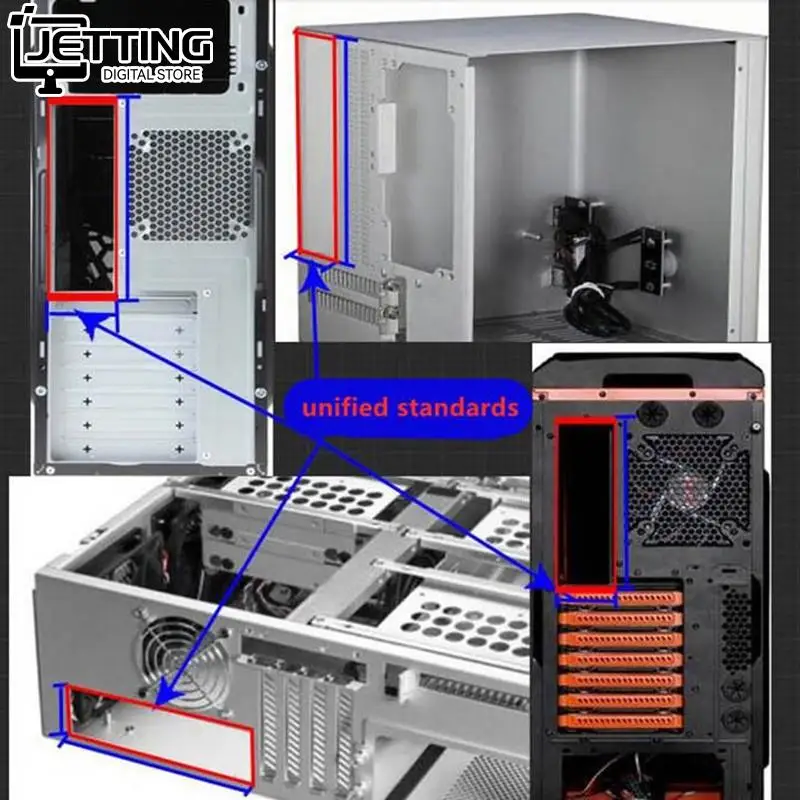 3Pcs PVC Dust Filter Dust Filter Kit PC Case Computer Chassis Frame PC Chassis Universal DIY Shield Back Plate For Computer Chassis I/O