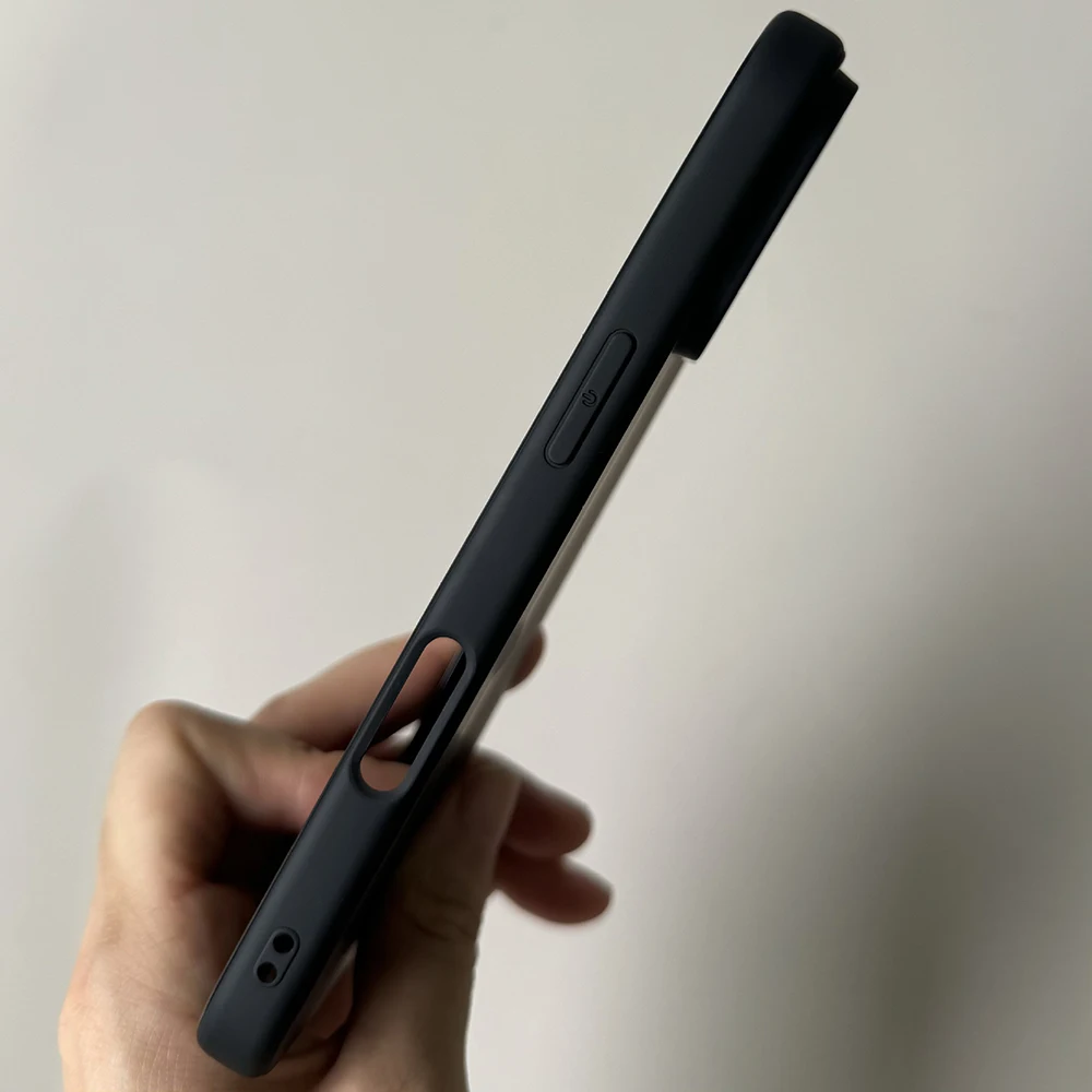Luxury Silicone Matte Black Phone Case - Elegant Back Cover