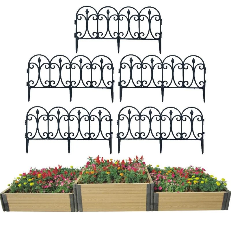 Decorative Garden Fence 5pcs/set Detachable Fencing Edges For Yard