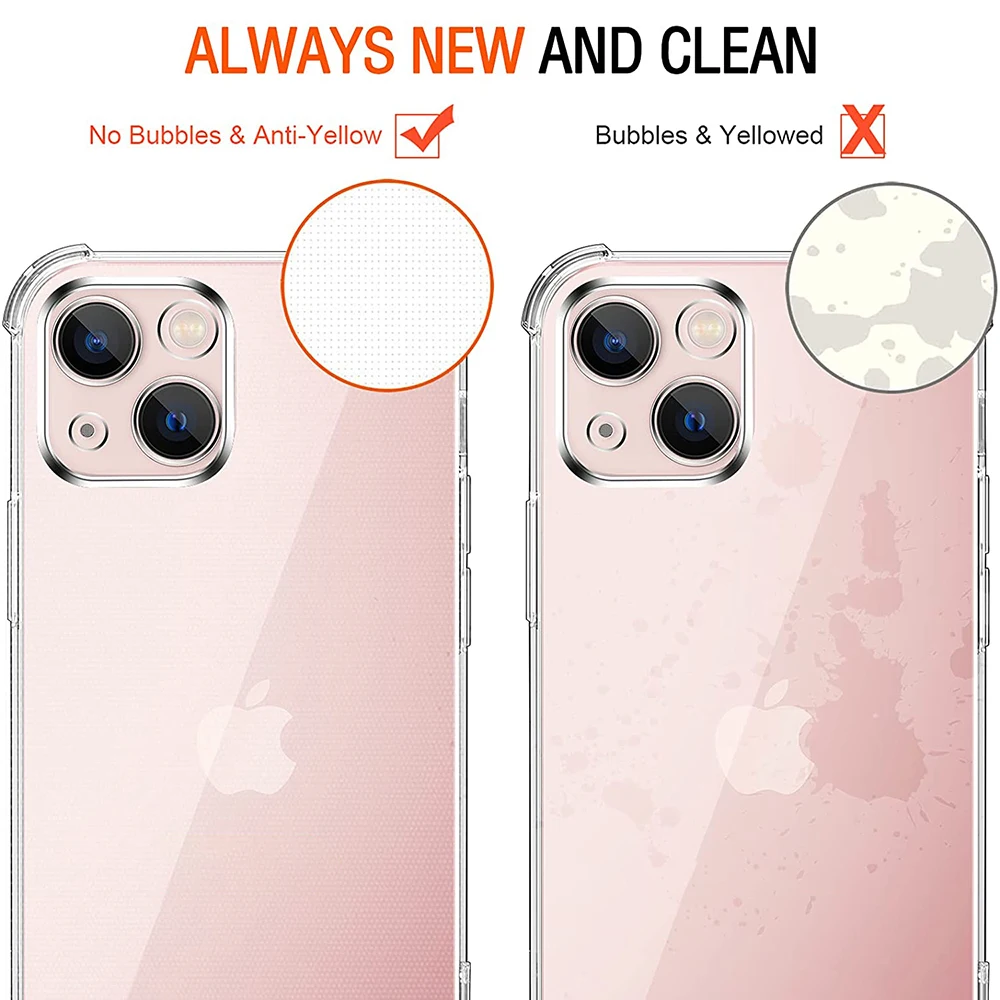 best iphone 12 case Luxury Shockproof Silicone Soft Case For iPhone 13 12 11 Pro Xs Max X Xr Se 2022 2021 7 8 6 6s Plus Clear Back Cover Phone Shell best iphone 12 case