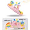 2 in 1 Baby Walker with Music & Light Spinning Toy Dining Tray Safety Brake Floor Mats Push Handle Baby Push Walker Anti-slip 2