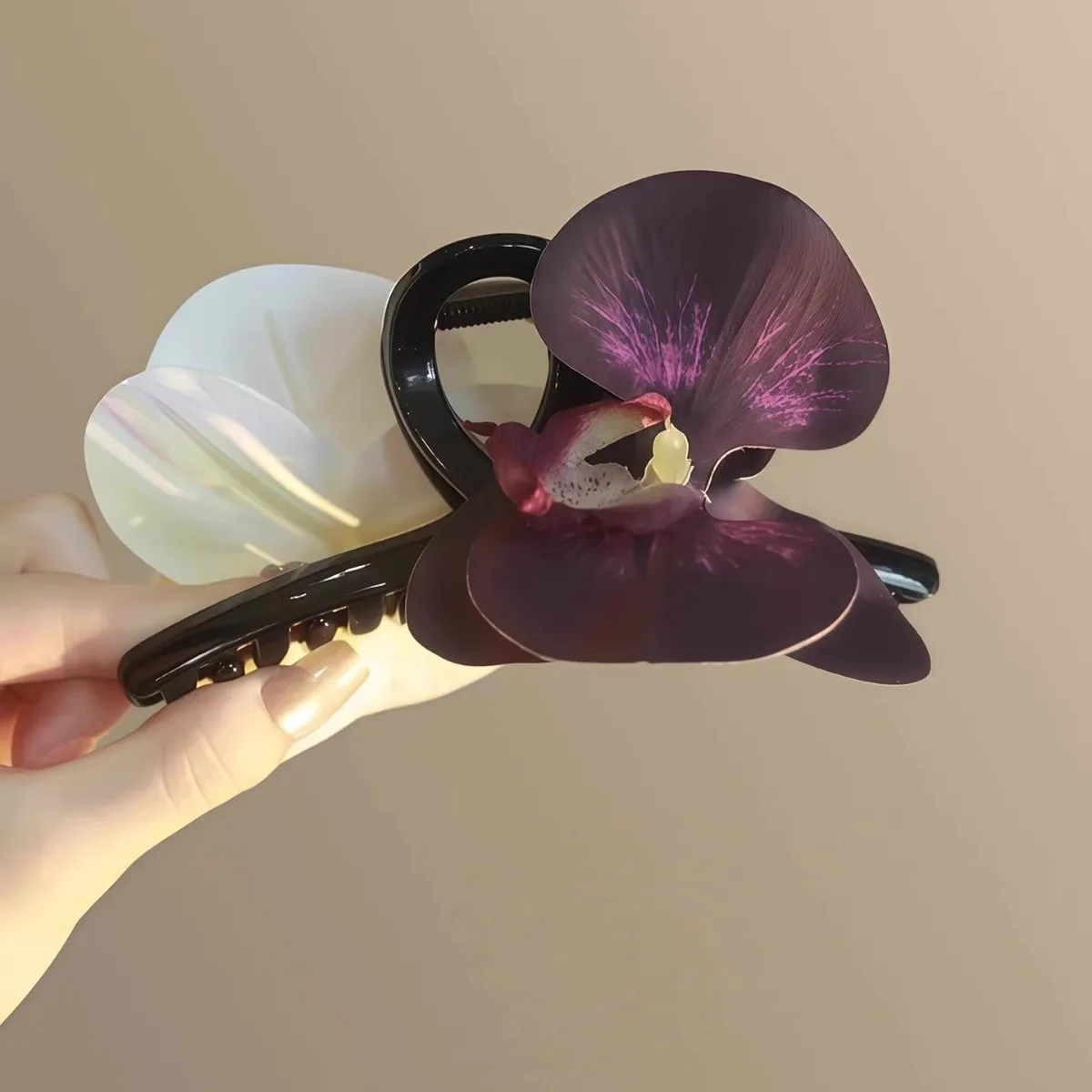 Fermaglio per capelli a forma di fiore phalaenopsis trendy_voghion.com