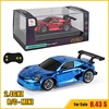 1:43 Mini Size RC Car Gold Plated With Lights 2.4G Radio Remote Control Racing Cars Model USB Charging Boys Toys For Children 1
