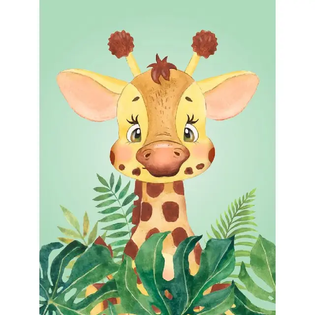 Cheeky Giraffe nursery paint by numbers Hobby Paint