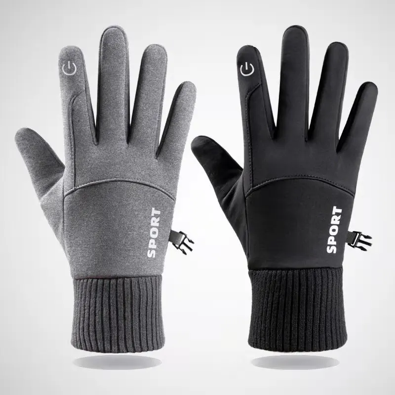 Tanio Zimowe wodoodporne rękawiczki męskie wiatroszczelne sportowe wędkarskie sklep