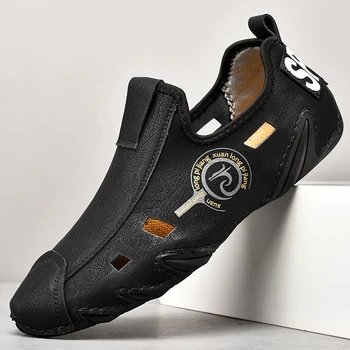 Urbanite Leather Beanie Shoes Handcrafted Style for the Modern Man