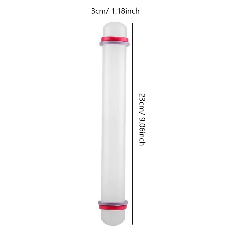 23 cm Antihaft-Gleit-Fondant-Roller, Silikon-Nudelholz, Kuchen, Teig, Gebäck, Backen, Teigroller, Kochwerkzeug – Detail 6