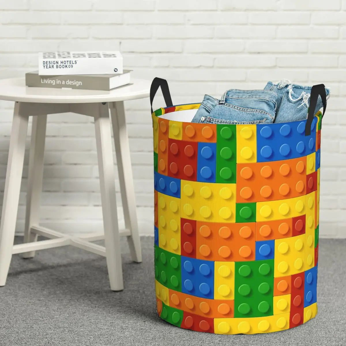 Building Blocks Construction Brick Foldable Laundry Baskets Dirty Clothes Home Organizer Large Waterproof Bucket For Home Kids 5
