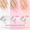 MIZHSE 15G Extension Nail Gel Non Stick Hand Solid Easy Stick Nail Patch Gel No Flowing Non Sticky Builder Gel Clear Nude Pink 5