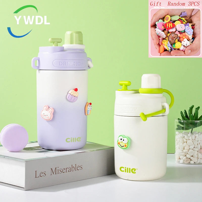 

Insulating Cup Large Capacity Stainless Steel Cup Cute High Appearance Portable Straw Flower Tea Female Portable Water Bottle