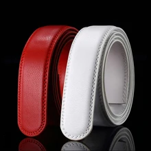

Red Belt Strip 3.5CM 2022 New Business Men Automatic Buckle White Headless 3.0CM Casual Design Youth Versatile Dress Jeans Belt
