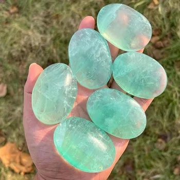Green Fluorite Palm Stone 1