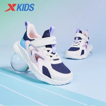 Xtep Kid's Running Shoes Unisex 2024 Summer Mesh Breathable Lightweight Comfortable Sport Shoes 676216119189